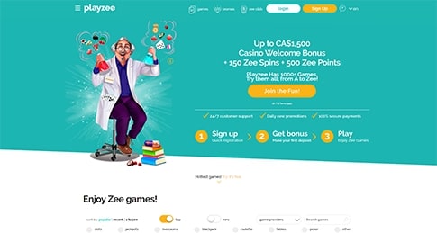 Die Playzee Casino Lobby
