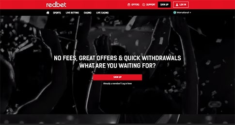 Die Redbet Casino Lobby